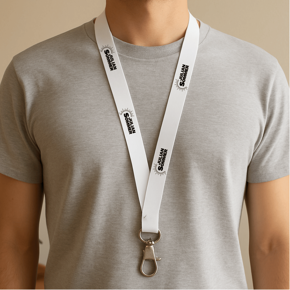Schlüsselband / Lanyard – JULIAN SOMMER (weiß)