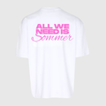 ALL WE NEED IS SOMMER - OVERSIZED SHIRT WEISS