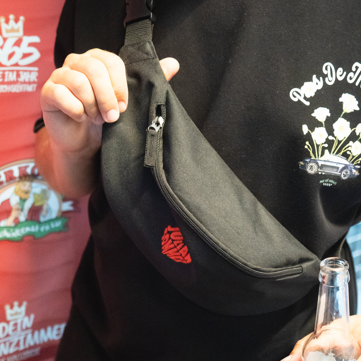 JULIAN SOMMER BAUCHTASCHE „HERZ“ – SCHWARZ 🖤❣️
