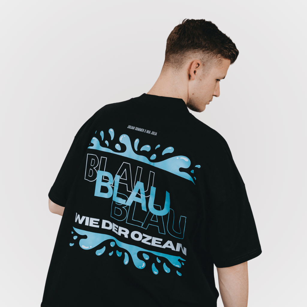BLAU WIE DER OZEAN - OVERSIZED SHIRT MODERN ART