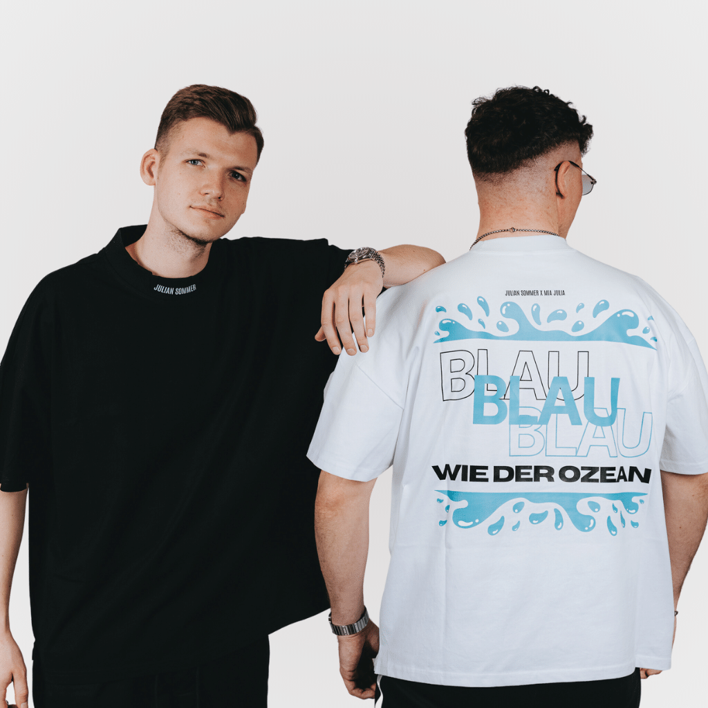 BLAU WIE DER OZEAN - OVERSIZED SHIRT MODERN ART