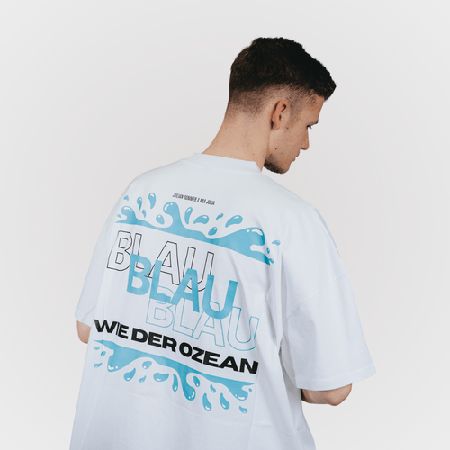 BLAU WIE DER OZEAN - OVERSIZED SHIRT MODERN ART